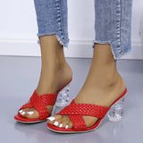 LOURDASPREC- Eco-Friendly Transparent High Heels Sandals