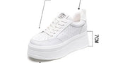 LOURDASPREC-WOMEN'S SHOES CASUAL SHOES VERSATILE SHOES Leather Platform White Sneakers