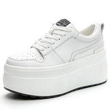 LOURDASPREC-WOMEN'S SHOES CASUAL SHOES VERSATILE SHOES Platform Sneakers White Leather