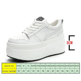 LOURDASPREC-WOMEN'S SHOES CASUAL SHOES VERSATILE SHOES Platform Sneakers White Leather