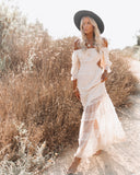 LOURDASPREC-Vacation Outfits Ins Style Porsha Off The Shoulder Tiered Cutout Maxi Dress