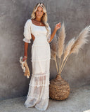 LOURDASPREC-Vacation Outfits Ins Style Porsha Off The Shoulder Tiered Cutout Maxi Dress