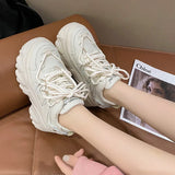 LOURDASPREC-WOMEN'S SHOES CASUAL SHOES VERSATILE SHOES White Casual Platform Sneakers