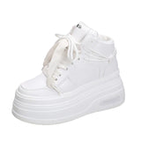 LOURDASPREC-WOMEN'S SHOES CASUAL SHOES VERSATILE SHOES White High Top Platform Sneakers