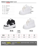 LOURDASPREC-WOMEN'S SHOES CASUAL SHOES VERSATILE SHOES White High Top Platform Sneakers