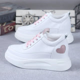 LOURDASPREC-WOMEN'S SHOES CASUAL SHOES VERSATILE SHOES White Platform Sneakers Comfortable