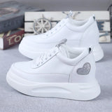 LOURDASPREC-WOMEN'S SHOES CASUAL SHOES VERSATILE SHOES White Platform Sneakers Comfortable