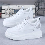 LOURDASPREC-WOMEN'S SHOES CASUAL SHOES VERSATILE SHOES White Platform Sneakers Comfortable