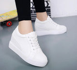 LOURDASPREC-WOMEN'S SHOES CASUAL SHOES VERSATILE SHOES White Wedge Platform Sneakers