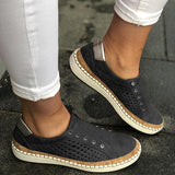 Lourdasprec-Women Casual Slip On Hollow-Out Sneakers