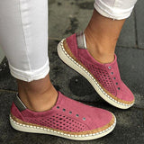 Lourdasprec-Women Casual Slip On Hollow-Out Sneakers