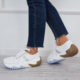 Lourdasprec-Women Platform Sneakers Lace Up Tennis Walking Shoes