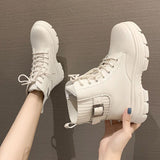 Christmas Gift New Arrivals Soft Boots Women Shoes Woman Boots Fashion Round PU Ankle Boots 2021 Winter Elastic Black Boots Comfortable Boots