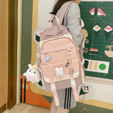 Graduation Gift Big Sale Women Cute Backpack High Capacity Female Harajuku School Bag College Lady Kawaii Cartoons Backpack Fashion Book Girl Bag Student LL14