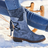 Christmas Gift Women Winter Mid-Calf Boots Flock Winter Shoes Ladies Fashion Snow Boots Shoes Thigh High Suede Warm Botas Zapatos De Mujer