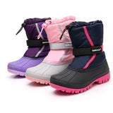 Christmas Gift Children's Winter Snow Boots For Kids Girls Casual Cotton-Padded Warm Shoes Boys Anti-Slip Waterproof Rubber Sole Baby Plush