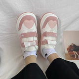 Lourdasprec Sport Sneakers Woman Pink Lolita Harajuku Kawaii Shoes Japan Platform Flat Vulcanize Spring Anime Running Rubber Sole Casual