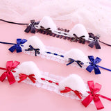 Lourdasprec-Harajuku Kawaii Fashion Lolita Maid Costume Cosplay Cat Ear Lace Headdress