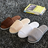 Graduation Gift Big Sale A Pair Unisex Soft Bottom Winter Slippers Hotel Travel Portable Slippers Disposable Home Guest Indoor Cotton Fabric Slipper