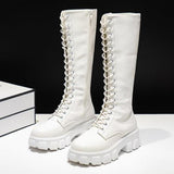 Pu Boots Sexy High Boots Knee-high High Heels For Women Fashion Shoes 2022 Spring Autumn Booties Female Plus Size 35-43