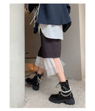 HOUZHOU Pearl Chain Platform Ankle Boots Woman Short Leather Shoes Autumn Gothic Style Designer Punk Black Kawaii Y2k