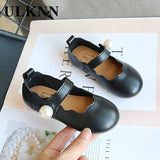 Christmas Gift Girls Small Leather Shoes 2021 Autumn New Fashion Children's Princess Dance Shoes Kid's Performance Pearl Shoes