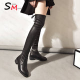 Christmas Gift 2022 Winter New Over-the-Knee Platform Women Boots Designer Goth Warm Snow Chelsea Boots Mid Heels Chunky Shoes Mujer Zapatos