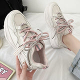 Lourdasprec 2022 INS Hot Sale Women's Sneakers Fashion Mixed Shoelace Ourtdoor Sports Shoes Casual Ladies Footwear Breathable Zapatillas Mujer