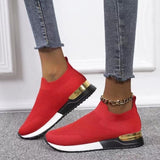 Christmas Gift Shoes Sneakers Women Shoes Ladies Slip-On Knit Solid Color Sneakers for Female Sport Mesh Casual Shoes for Women 2021