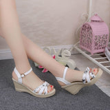 Graduation Gift Big Sale  New Shoes Women Sandals Summer Wedge Sandals 2022 Women Shoes Bohemian Fashion Buckle Classic Non-slip Sandals Shoes Women 18