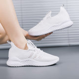 Lourdasprec Women Sneakers 2021 Casual Fashion Running White Shoes Female Flats Shoes Light Breathable Mesh Tennis Sports Shoes Basket Femme