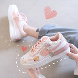 Lourdasprec 2022 Kawaii Candy Color Canvas Sneakers Japanese Style Patchwork Women's Footwear Cute Girls' Lolita Shoes Stickers Zapatillas Mujer