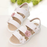 Christmas Gift Girls Sandals Gladiator Flowers Sweet Soft Children's Beach Shoes Kids Summer Floral Sandals Princess Fashion Cute High Quality