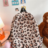 Graduation Gift Big Sale 2022 Large Capacity Waterproof Fashion Nylon Women Backpack Female Leopard Print Travel Computer Bags College Girls School Bag