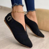 Lourdasprec Pointed Toe Suede Women Flats Shoes Woman Loafers Summer Fashion Sweet Flat Casual Shoes Women Zapatos Mujer Plus Size35-43