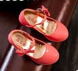 Christmas Gift New Girls Leather Shoes Autumn Bowtie Sandals New Children Shoes High Heels Princess Sweet Sandals For Girls