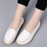 2021 Women Flats Ballet Shoes Woman Cut Out Leather Breathable Moccasins Women Boat Shoes Ballerina Ladies Casual Shoes
