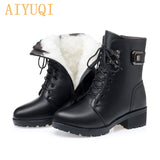Christmas Gift  Ankle Boots Women Winter New 2022 Wool Warm Non-slip Ladies' Boots Large Size 41 42 43 Winter Snow Boots