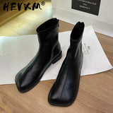Lourdasprec Mid Heels Women Shoes 2021 New Winter Designer Cozy Dress Snow Boots Pumps Fashion Casual Ankle Warm Goth Chelsea Boots Mujer