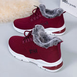 Christmas Gift Winter Snow Boots for Women Sneakers Chunky Warm Vulcanized Shoes Woman Flats Non-slip Cotton Boot Mom Casual Running Shoe