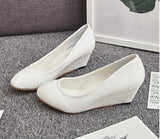 Hot 2022 Autumn Spring Wedges Women Shoes Heels Black White Office Shoe Casual Women Pumps zapatos mujer