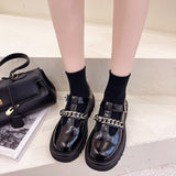 Lourdasprec HMXO Big Toe  Increase Shoes Thick Bottom Japanese Retro Hot Girl Mary Jane Shoes Jk Harajuku British Style Leather Shoes Women