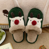 Cute Animal Slipper For Women Girls Fashion Kawaii Fluffy Winter Warm Slippers Woman Cartoon Frog House Slippers Funny Shoes