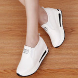 Lourdasprec white platform shoes Hidden Heel Women Casual Platform Shoes Woman Sneakers Shoes for Women Height Increasing Wedges Shoes