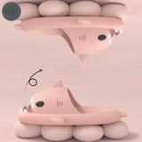 Shark Summer Women Children's Slippers Rainbow ShoesOutdoor EVA Cartoon Print Cute Flat Heels Beach Parent-child Sandals