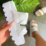 Christmas Gift Women Sandals 2022 New Woman High Heels Summer Wedge Platform Slippers Women Shoes Fashion Casual Dress Flip Flops Female Pumps