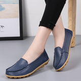 2021 Women Flats Ballet Shoes Woman Cut Out Leather Breathable Moccasins Women Boat Shoes Ballerina Ladies Casual Shoes