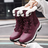 Christmas Gift Women Boots 2021 Plush Warm Snow Boots Waterproof Winter Shoes Women Casual Lightweight Over Ankle Botas Mujer Warm Winter Boots