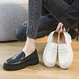 Christmas Gift Leather Platform Shoes Women's Loafers 2021 Trend Pumps Designer Shoes Woman Sneakers Female Heel Woman Party Loafer Women Heels