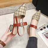 Christmas Gift Lady Shoes New Hollow Coarse Sandals High-heeled Shallow Mouth Pointed Pumps Work Women Female Sexy High Heels Zapatilla Lattice
